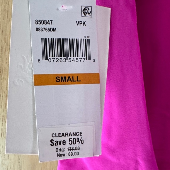 BECCA Fuchsia Cut-Out One-Piece Swimsuit - Picture 5 of 5